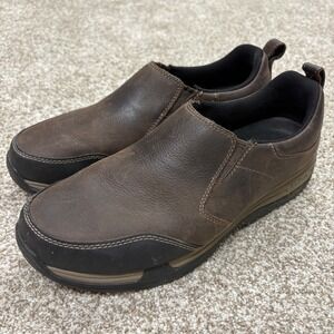 LL Bean Men's Traverse Trail Slip-On Shoes Brown Leather Size 10 Medium